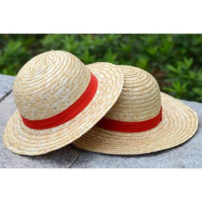 Luffy Straw Hat 海贼王路飞草帽男女夏季遮阳帽动漫演出帽子