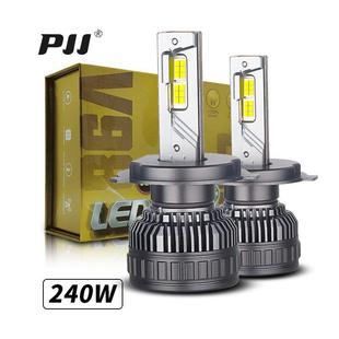 跨境热卖 大功率240w四铜管车灯自带聚光切线通用h4前大灯厂家