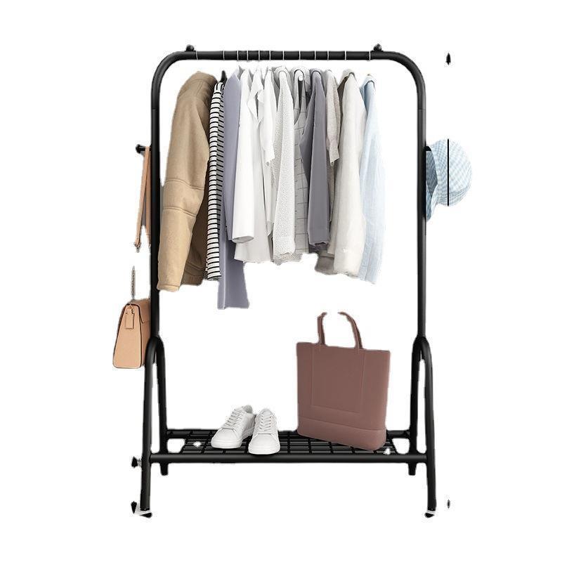 晾衣架落地卧室挂衣架家用阳台单杆式晾衣杆网红简易凉晒衣服架子