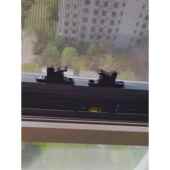 90双点锁金刚网纱窗锁具配件 柱距85 新款 锌合金单点锁扣替换老款