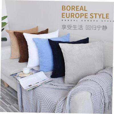 Nordic sofa pillow cushion cover corduroy striped pillowcase