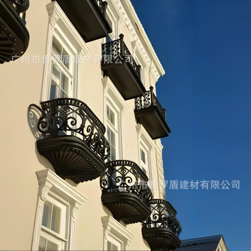 上海铁艺飘窗护窗阳台防护栏庭院围墙锻造铁艺护栏欧式露台围挡
