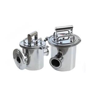 不锈钢罐体除铁器卡箍式流体式液体过滤器法兰式管道强磁吸铁器