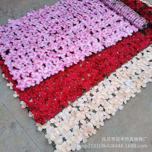 仿真花排 塑料篱笆 栅栏植物墙面装饰花遮挡绢花工程围挡庭院造景