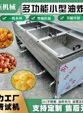 商用小型红薯片两筐油炸机半自动小酥肉油炸锅手动小鱼仔油炸设备