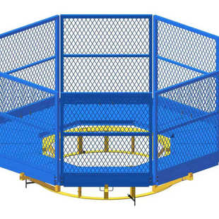 高架桥梁施工墩柱防护平台圆柱墩组装式安全梯笼平台路桥盖梁平台