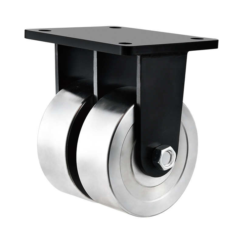 超重型脚轮双轮全钢万向轮4寸5寸6寸8寸10寸12寸电泳钢铁刹车脚轮