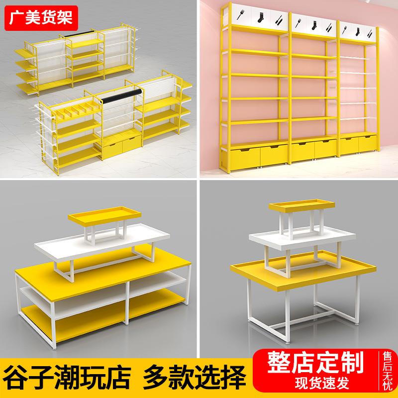 名创精品店货架展示架文创集合店双面中岛谷子店潮玩店文具店展柜