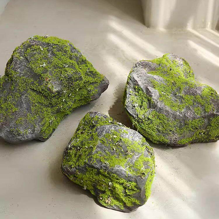 仿真绿室内庭院假山摆件植苔藓假石道具青苔泡沫仿生石头森林造景