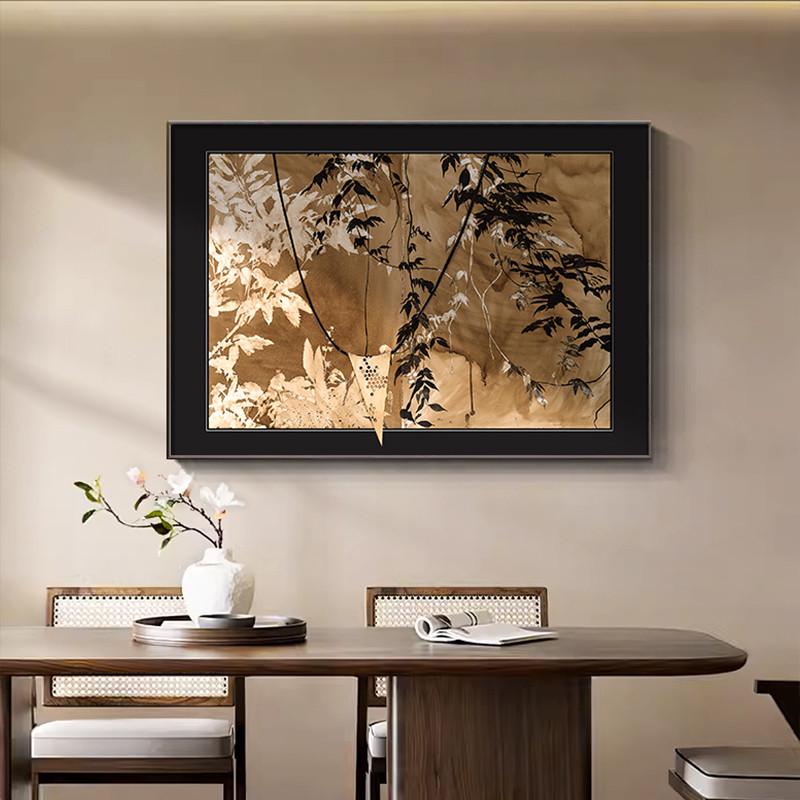 中古风餐厅装饰画新中式蝴蝶客厅背景墙挂画复古艺术走廊过道壁画图片