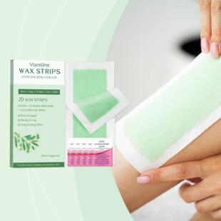 VIARELINE Facial and Body Hair Removal Wax Strips Gentle Fin