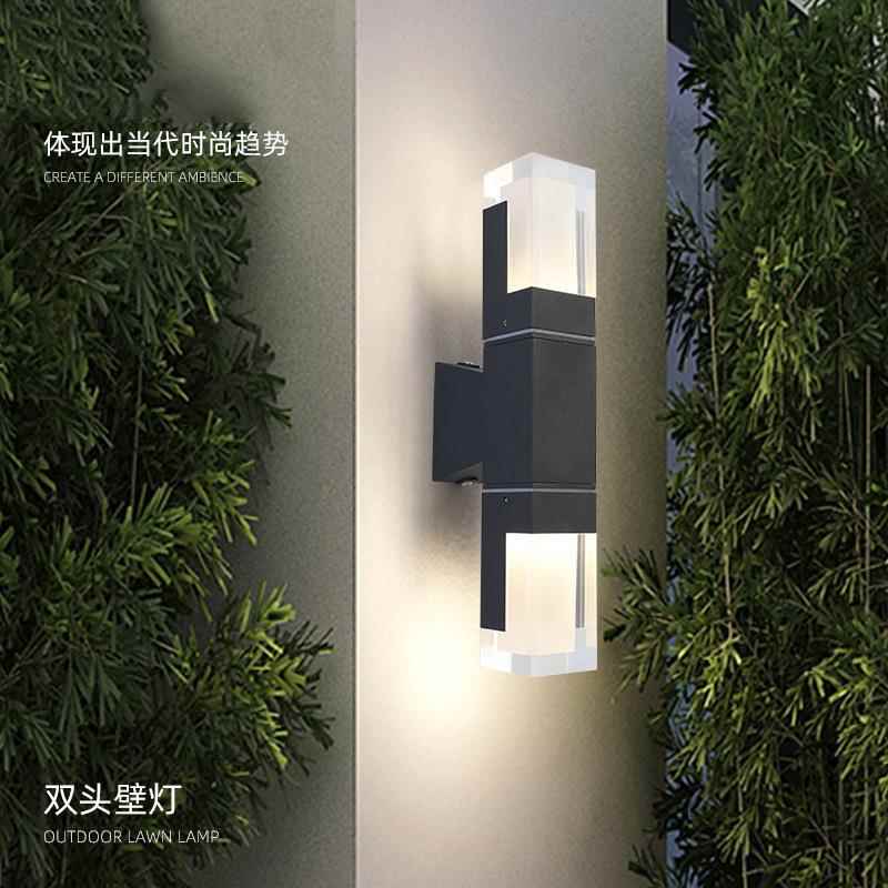 LED现代简约壁灯欧式户外壁挂灯防水阳台楼梯过道创意外墙庭院灯