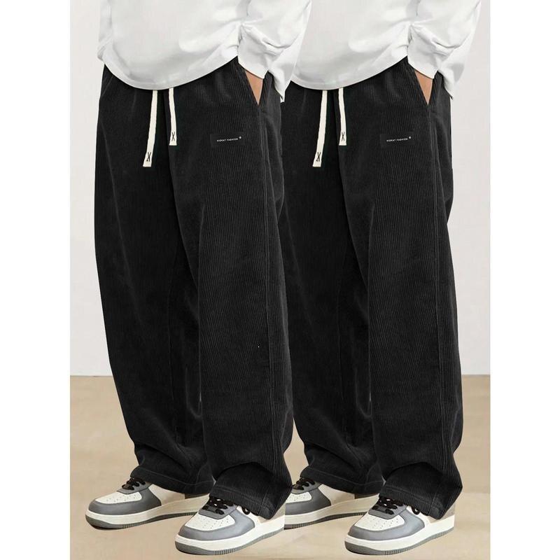 F 42587 Casual Loose Fit Joggers Pants 休闲束脚裤 - 实物图