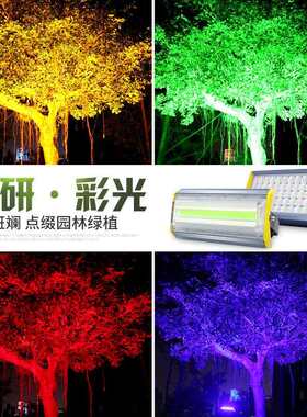 彩色投光灯射树灯户外防水照树灯绿色E七彩线型草射坪灯L超D亮园