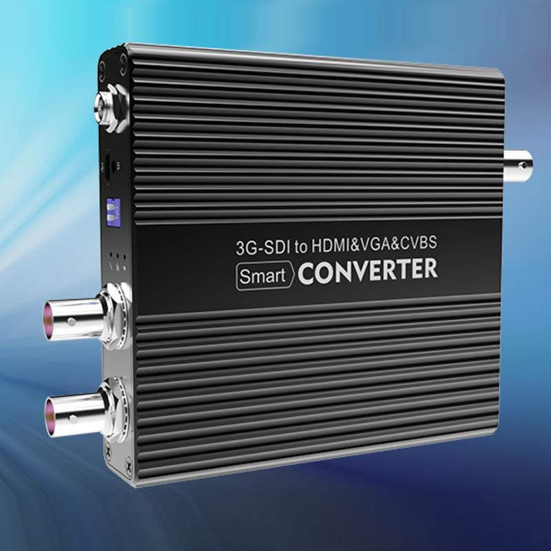 SD/HD/3G-SDI转HDMI/VGA/AV/CVBS转换器SDI转VGASDI转AV转HDMI