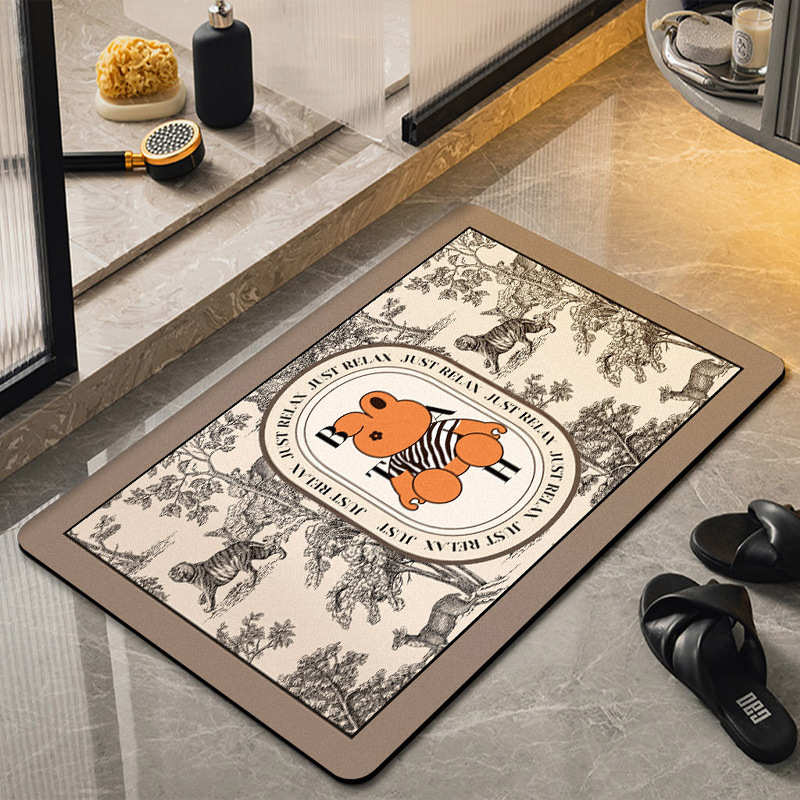 浴室地垫软硅藻泥吸水垫卫生间门口防滑速干脚垫门垫进门厕所地毯