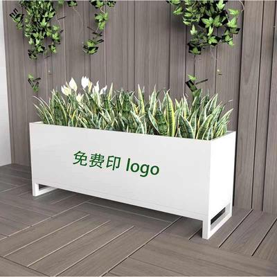 户外商业街广场外摆花箱售楼部花坛门店可移动花槽带轮子种植箱
