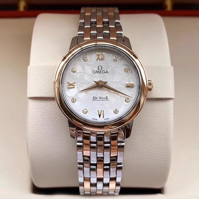 公价44200[9.8新]欧米茄碟飞石英女士手腕表424.20.27.60.52.002