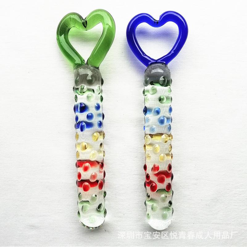 Glass-made femalemasturbation toy fake phallus adult product