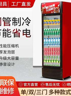 饮料柜啤酒展示柜超市单门双门三门冷饮保鲜展示柜冷藏立式冰柜