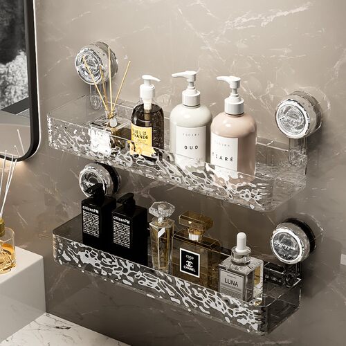 Suction Cup Bathroom Storage Rack, Washroom Vanity Organizer