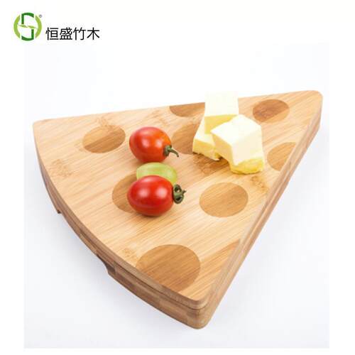 恒盛竹木奶酪板套装木制芝士板套装熟食盘和菜板三角形