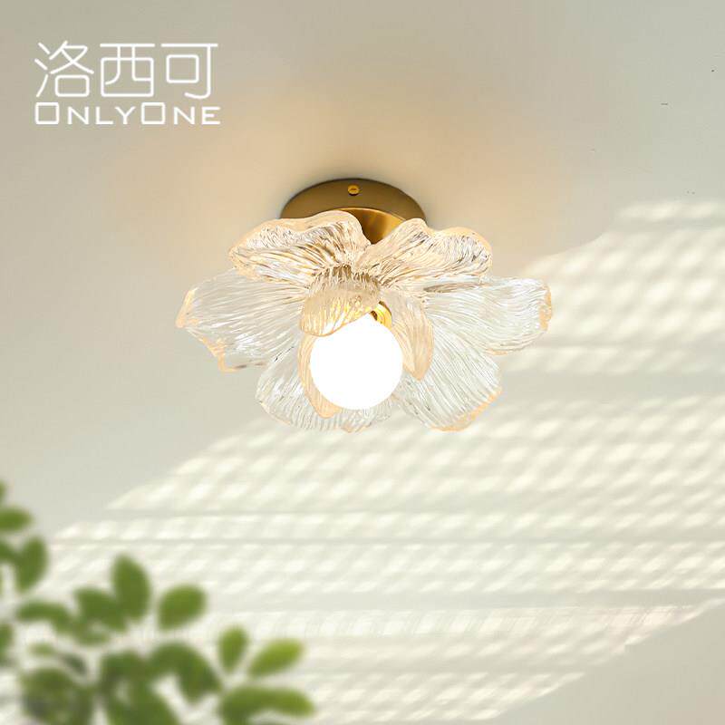 洛西可 法式浪漫花朵小灯 现代简约过道玄关阳台衣帽间吸顶灯具