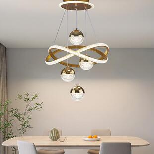 喷金新头款 照约 四轻奢简现294代餐厅吊创灯高级感卧室书房意个性