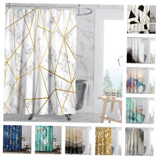 Marble Luxury Shower Modern Waterproof Style Curtain Hom Art