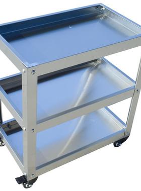 不锈工具小推LPY多功能架子三层手推维修收纳柜钢架移动车工具车