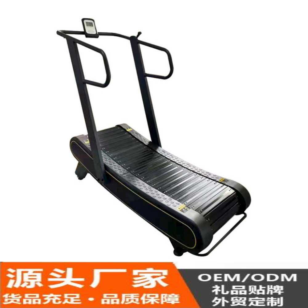 商用无助工作室力静音曲面弧形私跑步机无动力跑步机教家用健身房