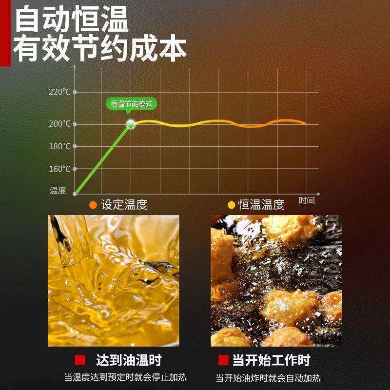 电炸炉油炸锅大容量不锈钢油炸机油条薯条家用炸鸡排炸串摆摊机