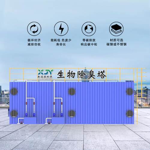 玻璃钢生物除臭塔除臭箱 菌种除臭设备PP生物塔 一体机废气滴滤塔