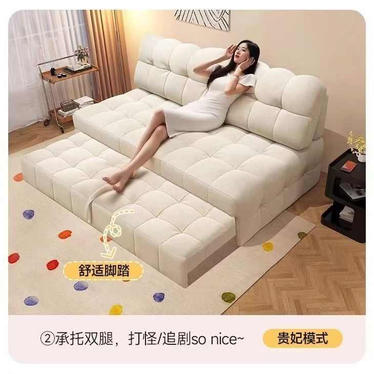 网红多功能沙发单人高档沙发床两用小户型模块可伸缩双人伸缩式床