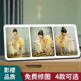 大韩水晶摆台照片定制婚纱照制作儿童创意摆台洗照片做成相框