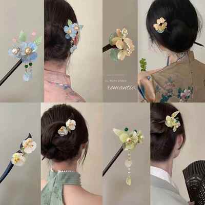 2023 Hot Selling Plum Blossom Wooden Hairpin Hanfu Hair Pin