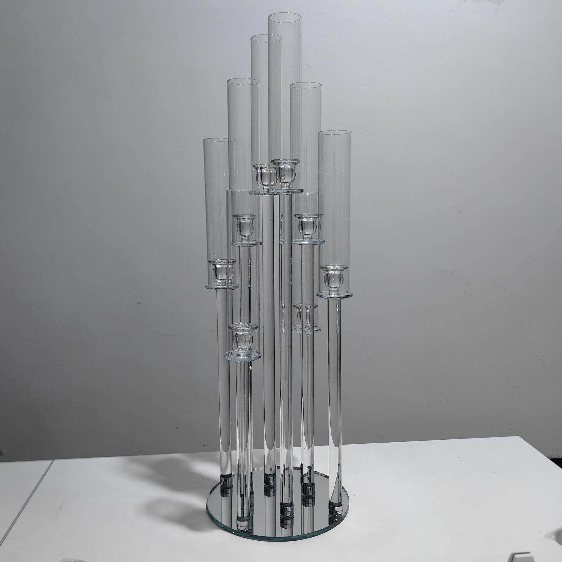 欧式专用水晶玻璃烛台玻璃杯婚庆道具路引蜡烛台烛台架手工