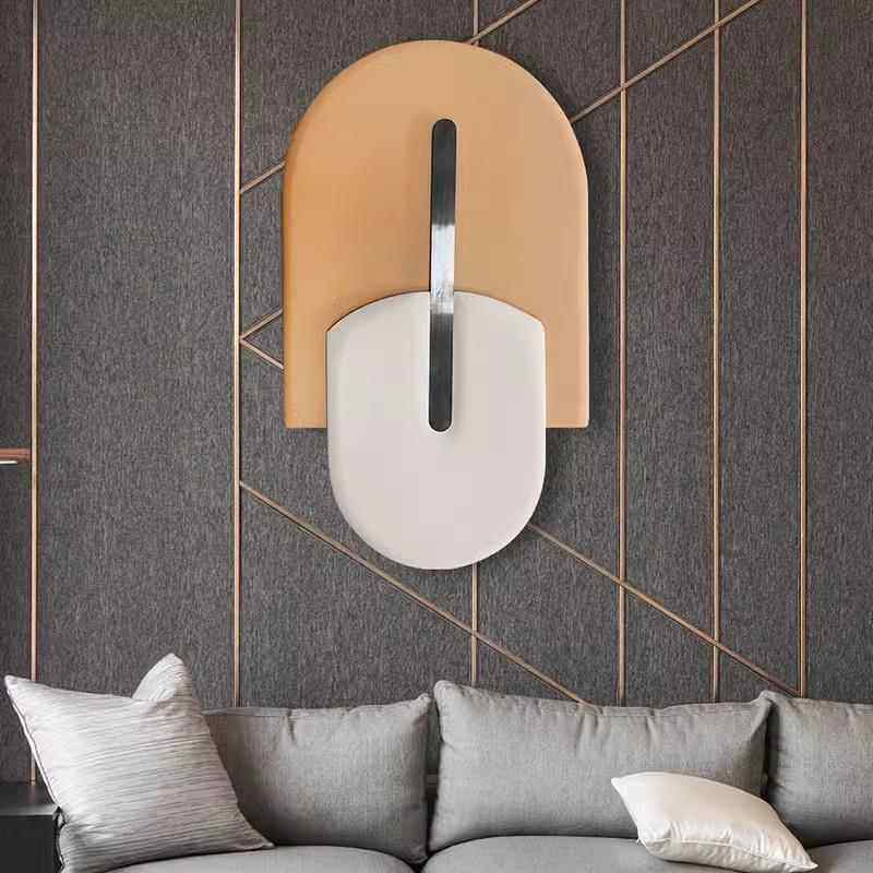 立体皮革金属实物画现代简约轻奢客厅卧室样板间餐厅装饰画挂画