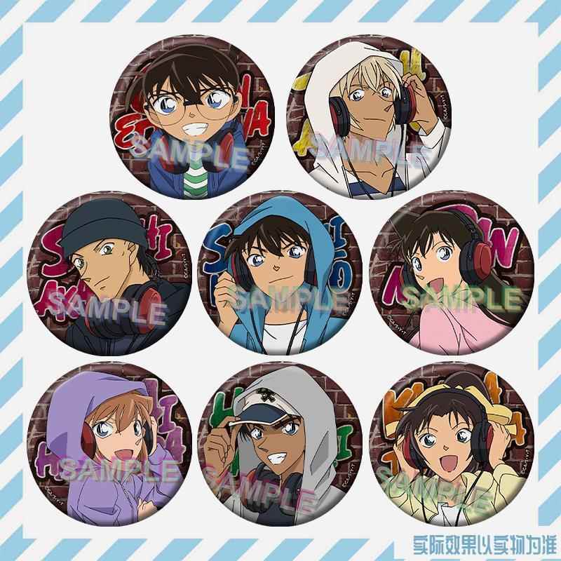 名侦探柯南周边吧唧耳机ver.新一小兰 灰原哀 合叶平次安室透徽章