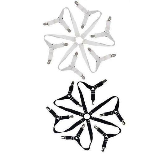Elastic Bed Sheet Holders Suspenders Strap Clamps for