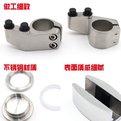 重型玻璃套装不锈钢浴室玻璃门轮配件吊玻璃HSD-H008门移门轨道固