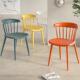 北欧温莎椅家用现代简约塑料靠背餐椅商用餐饮奶茶店休闲 靠背椅