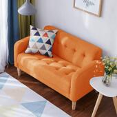 布艺沙发小户型两人双人小沙发三人位1.5米经济型迷你卧室阳台麻