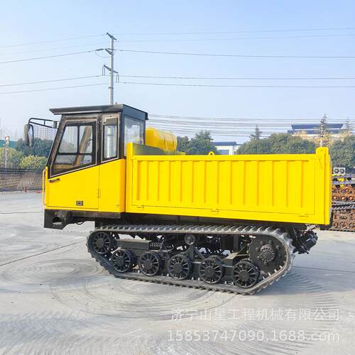 升级款加大轮履带运输车8吨后桥驱动爬坡自卸车水陆两栖拖拉机
