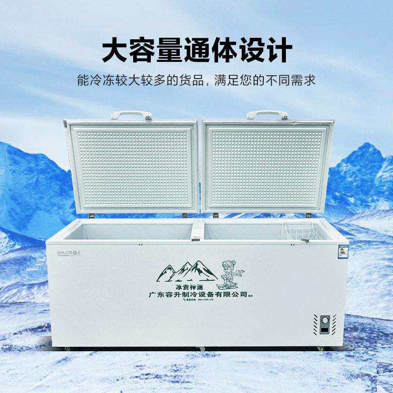 卧式冰柜商用冷冻冰柜双温箱设备家用餐馆鲜肉保鲜冰箱冷藏展示柜
