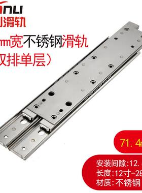 SSRRH36线性滑轨71宽双排304不锈钢重载型机柜货柜IDB26工业导轨