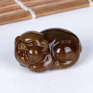 挂件款阿富汗猪黄糖玉男女批发直播手把货源生肖件玉猪坠福厂家吊