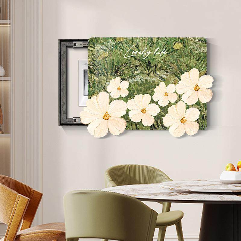 款梵高表电箱装饰画2025梵高的花新现代简约闸箱挂画配电箱画免打