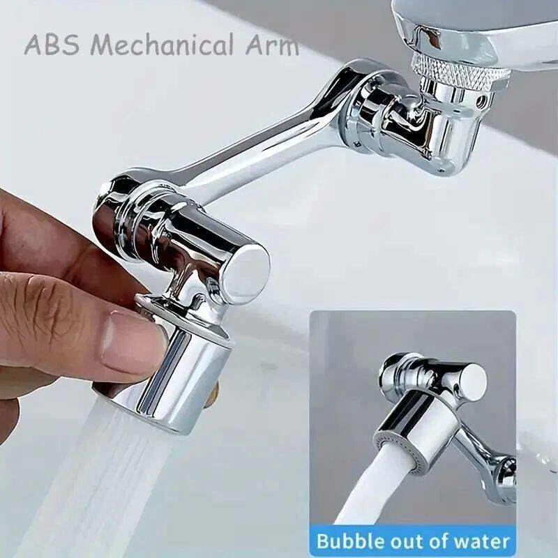 2pcs Faucet Extender, ABS Robotic Arm,Single Mode,1080° Rot - 实物图