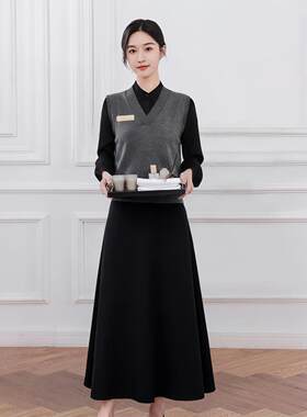 美容院工作服女美容师高端套装2025大气高品质时尚制服工装秋冬季